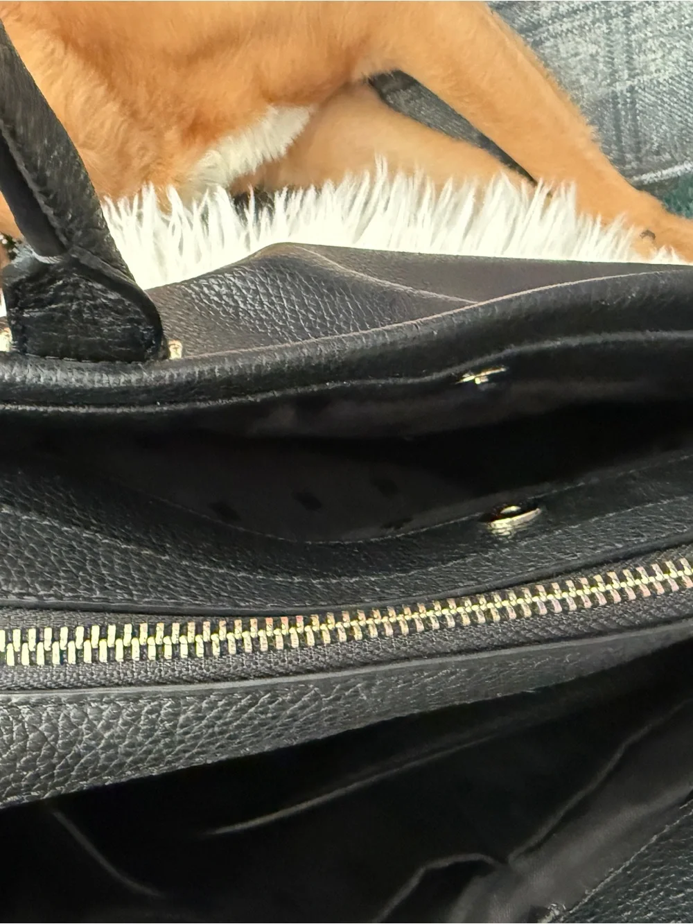 kate spade New York Black Leather Satchel with Tassel
